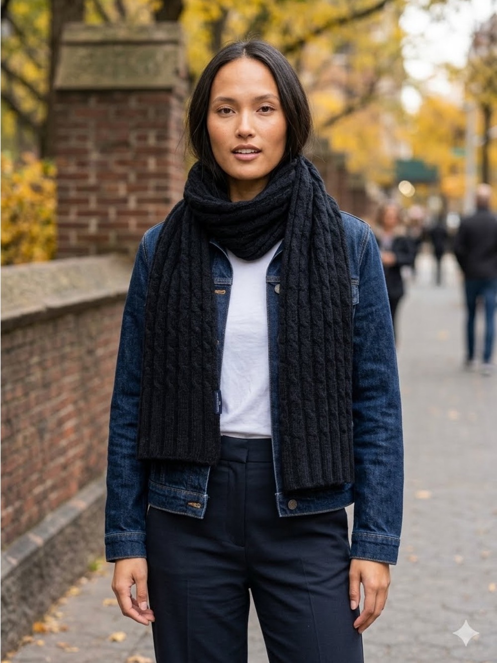 Black Banana Republic Merino Wool Cashmere Scarf